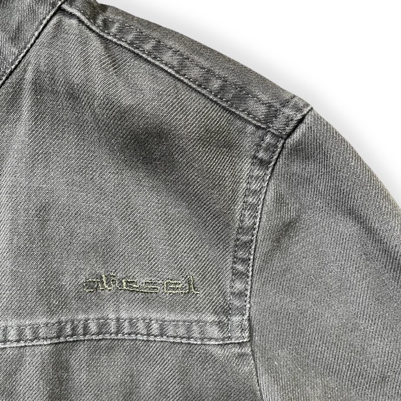 RARE Vintage Diesel Olive Green Military Field Jacket, sz Small - Picture 6 of 12